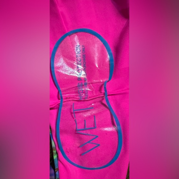 WET Designer Swimwear 1 Piece Neon Multi Sexy Cutout Back Swimsuit SZ Small NWT - Picture 5 of 9